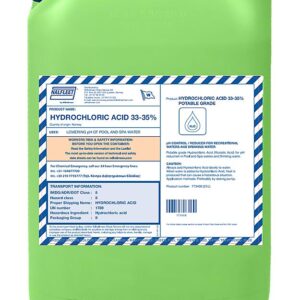 HYDROCHLORIC ACID 33-35% POTABLE GR 25 LTR PAIL